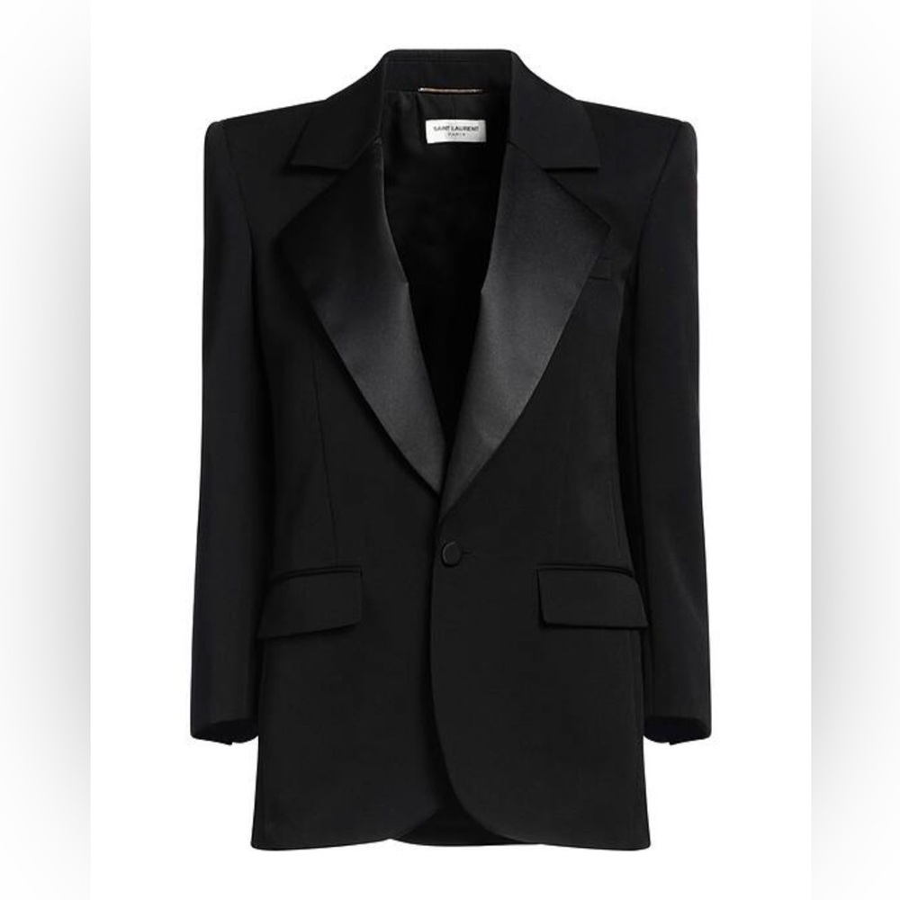 Saint-Laurent blazer tuxedo grain de poudre - Picture 2 of 10